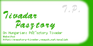 tivadar pasztory business card